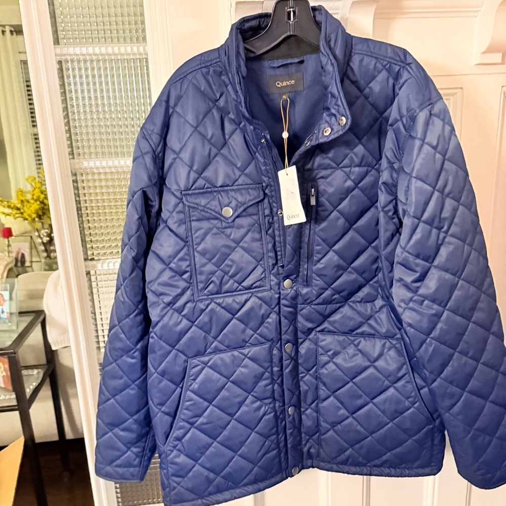 Quince Men’s Utility Jacket Navy Blue Quilted Sz XL NWT - Picture 11 of 16
